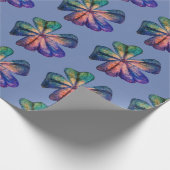 Blauwe bloesem wrapping papier (Hoek)