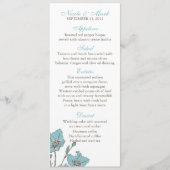 Blauwe bloesemkaart menu (Voorkant)