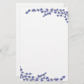 Blauwe bloesems briefpapier (Voorkant / Achterkant)