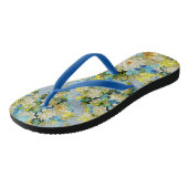 Blauwe bloesems en blooms Springtime Teenslippers (Schuin)