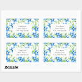 'Blauwe bloesems' Etiketten (Vel)