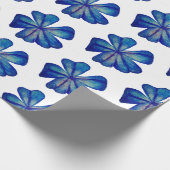 Blauwe bloesems inpakpapier (Hoek)