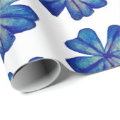 Blauwe bloesems inpakpapier (Rol Hoek)