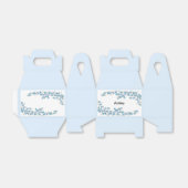 Blauwe bloesems met naam bedankdoosjes (Uitgevouwen)