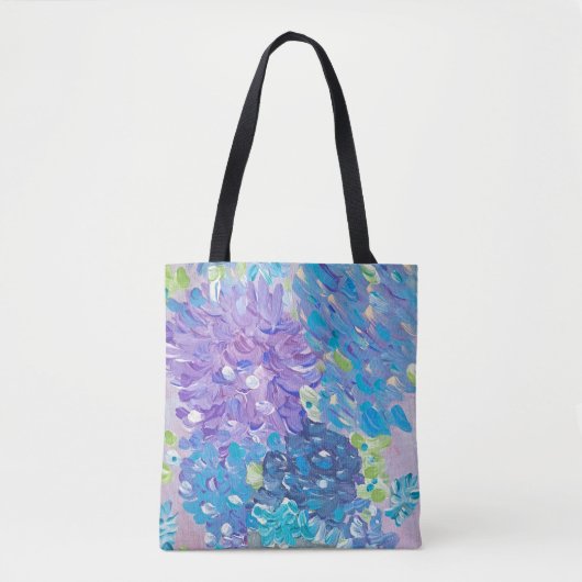 Blauwe bloesems tote bag (Voorkant)
