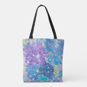 Blauwe bloesems tote bag (Achterkant)