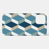 Blauwe blokjes: geometrisch naadloos patroon Case-Mate iPhone case (Achterkant (horizontaal))