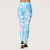 Blauwe blokken leggings (Achterkant)