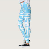 Blauwe blokken leggings (Links)