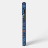 Blauwe Blootgestelde Baksteen Koel iPhone Hoesje (Linkerkant)