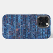 Blauwe Blootgestelde Baksteen Koel iPhone Hoesje (Achterkant horizontaal)