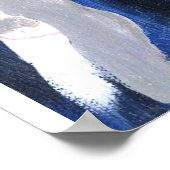 Blauwe Blues Guitar speler die acryl schildert Poster (Hoek)