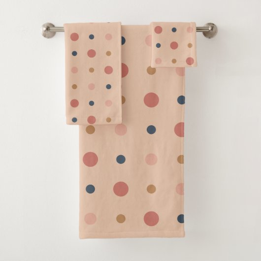 Blauwe, blush en gouden stippen bad handdoek (Insitu)