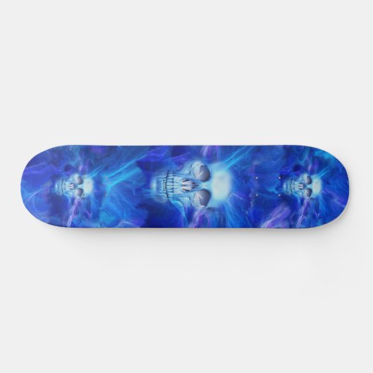 Blauwe blusschedels persoonlijk skateboard (Horizontaal)