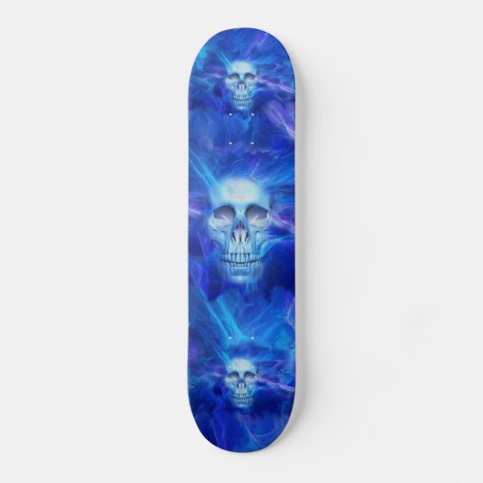 Blauwe blusschedels persoonlijk skateboard (Voorkant)
