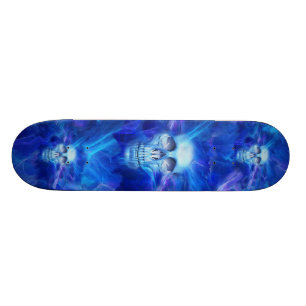 Blauwe blusschedels persoonlijk skateboard