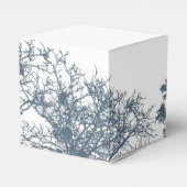 Blauwe bodem Bomen Boho Bruiloft Bedankdoosjes (Achterkant)