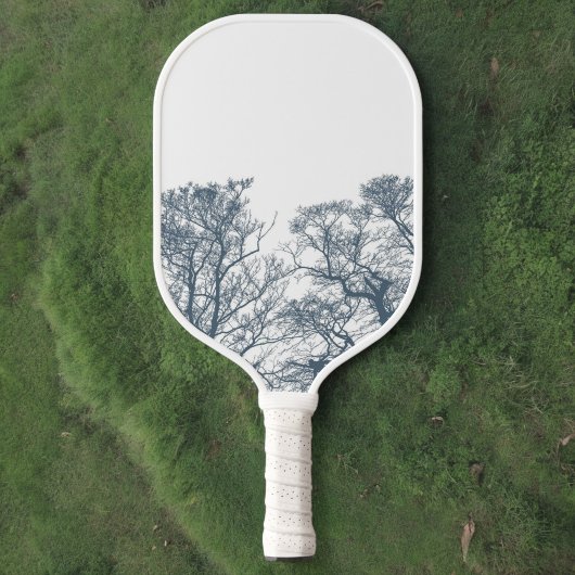 Blauwe Bodem Bomen Tropisch Boho Pickleball Paddle
