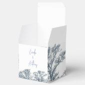 Blauwe Bodem Bomen Tropische Boho Bruiloft Bedankdoosjes (Geopend)