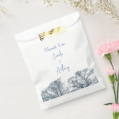 Blauwe Bodem Bomen Tropische Boho Bruiloft Bedankzakje (Gezegeld)