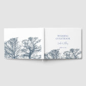 Blauwe Bodem Bomen Tropische Boho Bruiloft Gastenboek (Volledig)