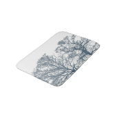 Blauwe Bodembomen Tropische Boho Badmat (Gekanteld)