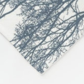 Blauwe Bodembomen Tropische Boho Fleece Deken (Hoek)