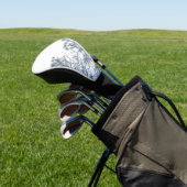 Blauwe Bodembomen Tropische Boho Golfheadcover (Insitu)