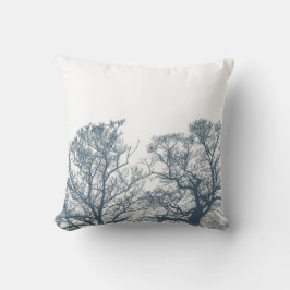 Blauwe Bodembomen Tropische Boho Kussen