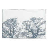 Blauwe Bodembomen Tropische Boho Kussensloop (Achterkant)