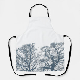 Blauwe Bodembomen Tropische Boho Schort