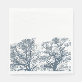 Blauwe Bodembomen Tropische Boho Servet