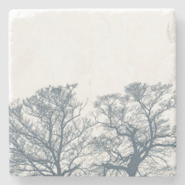 Blauwe Bodembomen Tropische Boho Stenen Onderzetter