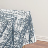 Blauwe Bodembomen Tropische Boho Tafelkleed (Voorbeeld)