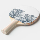Blauwe Bodembomen Tropische Boho Tafeltennisbatje (Voorkant Gekanteld)
