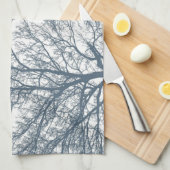 Blauwe Bodembomen Tropische Boho Theedoek (Quarter Fold)