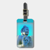 blauwe boeddha bagagelabel (Voorkant verticaal)