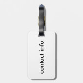 blauwe boeddha bagagelabel (Achterkant verticaal)