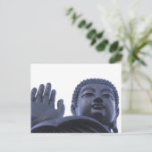Blauwe Boeddha Briefkaart (Staand voorkant)