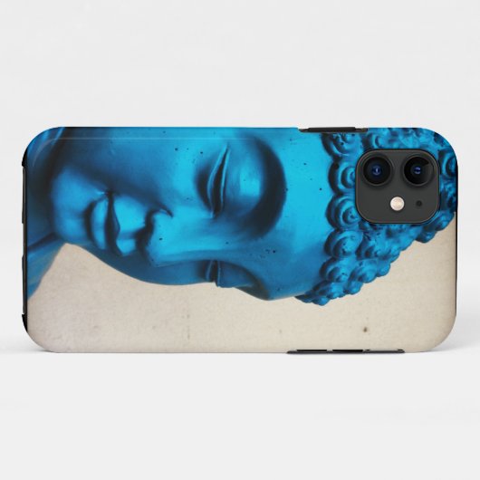 Blauwe Boeddha Case-Mate iPhone Case (Achterkant (horizontaal))