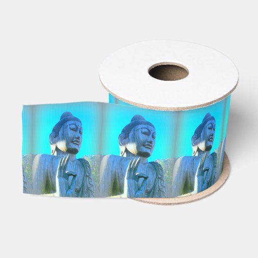 blauwe boeddha grosgrain lint (Spoel)