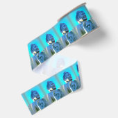 blauwe boeddha grosgrain lint (Achterkant)