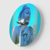 blauwe boeddha grote klok (Hoek)