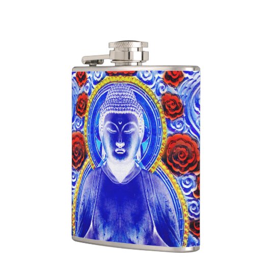 Blauwe Boeddha Heupfles (Links)