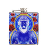 Blauwe Boeddha Heupfles (Voorkant)