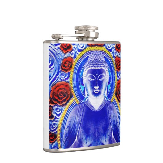 Blauwe Boeddha Heupfles (Rechts)