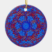 Blauwe Boeddha Keramisch Ornament (Voorkant)