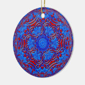 Blauwe Boeddha Keramisch Ornament (Links)