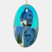 blauwe boeddha keramisch ornament (Rechts)