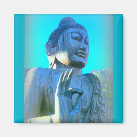 blauwe boeddha magneet (Voorkant)